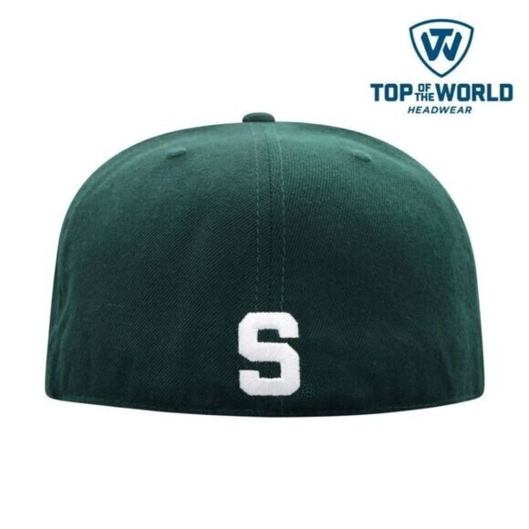 Unisex Top of the World Green Michigan State Spartans Team Color Fitted - Picture 4 of 9